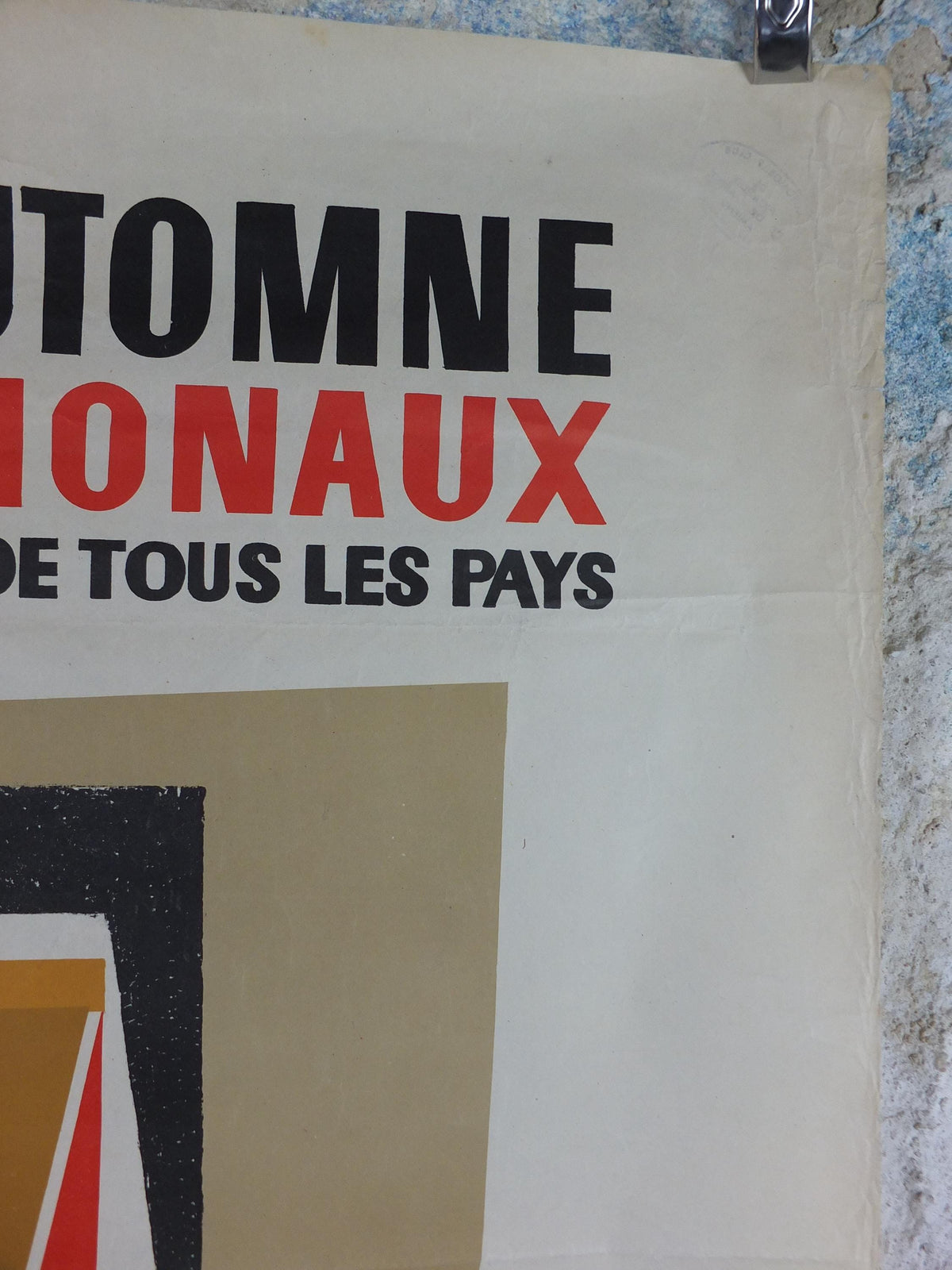 1950s Dijon Jeux d'Automne Internationale Poster, Autumn Games, Music and Dance, Original Vintage French, Advertising, wall art retro decor