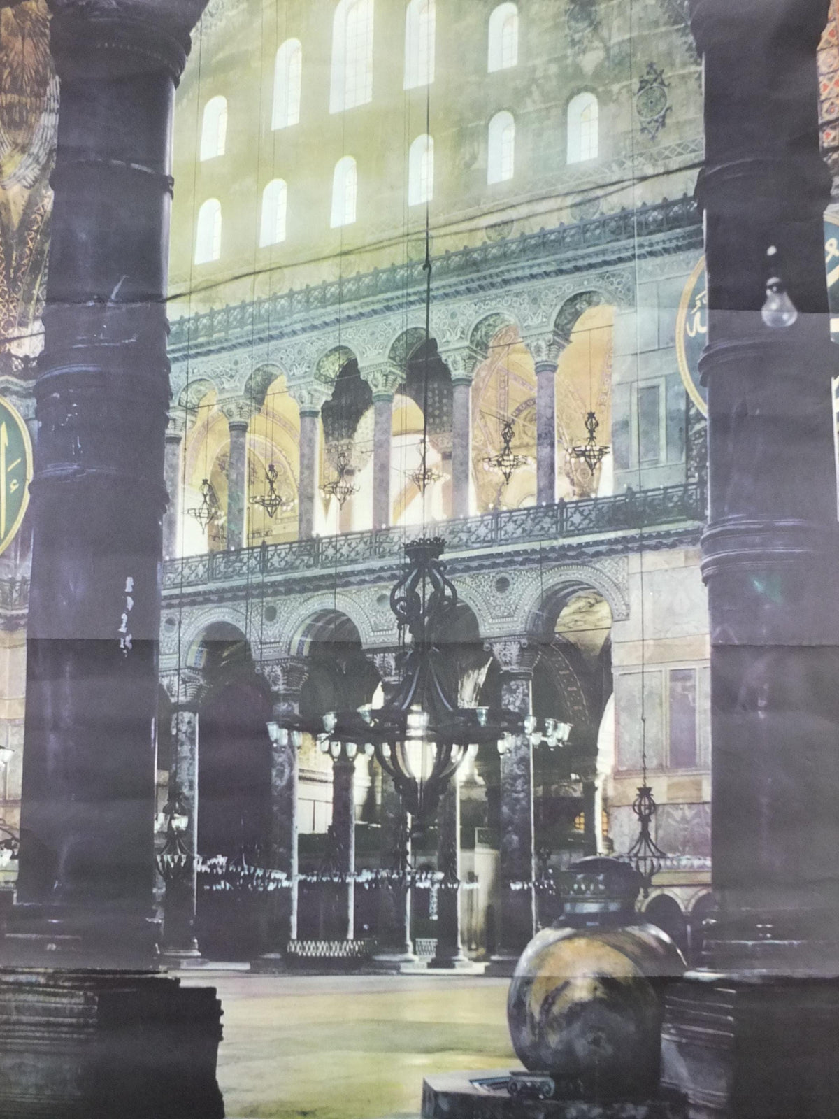 1960s Istanbul Turkey Travel Poster, Hagia Sophia - Aya Sofya Museum in Istanbul, Türkiye, Original Turkish, travel wall art decor