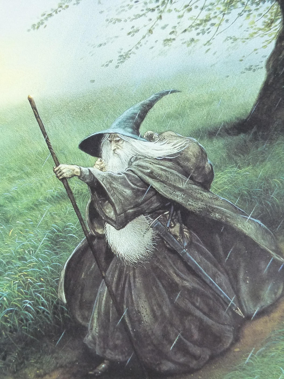 1993 Gandalf Poster, by John Howe, Tolkien - The Fellowship of the Ring, Middle Earth, Lord of the Rings, print wall art decor