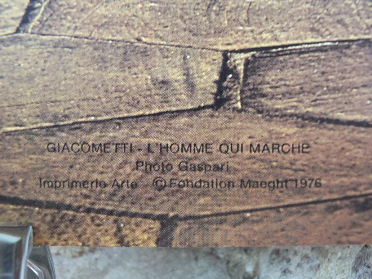 1976 Alberto Giacometti Poster, The Walking Man, L'Homme Qui Marche, Fondation Maeght, Modernism, gallery exhibition, wall art decor
