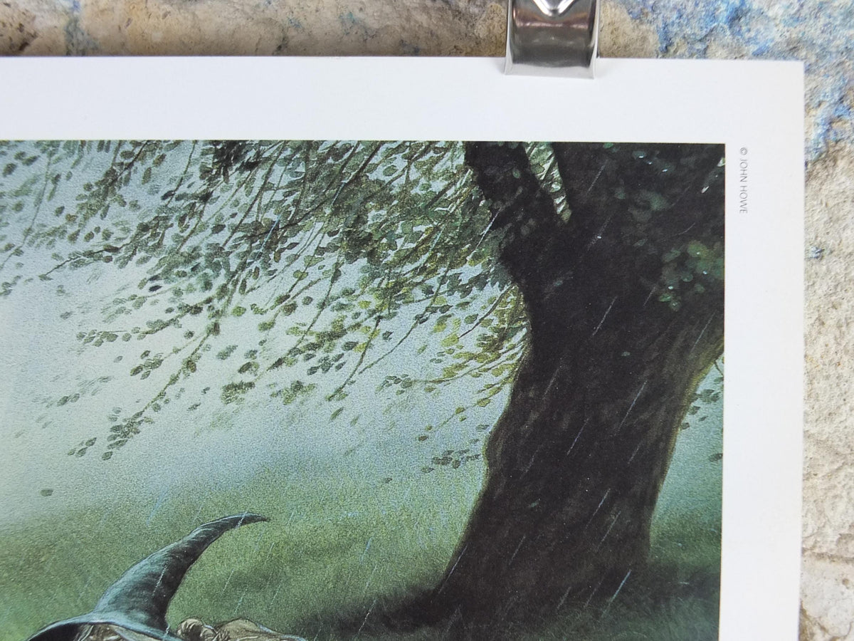 1993 Gandalf Poster, by John Howe, Tolkien - The Fellowship of the Ring, Middle Earth, Lord of the Rings, print wall art decor