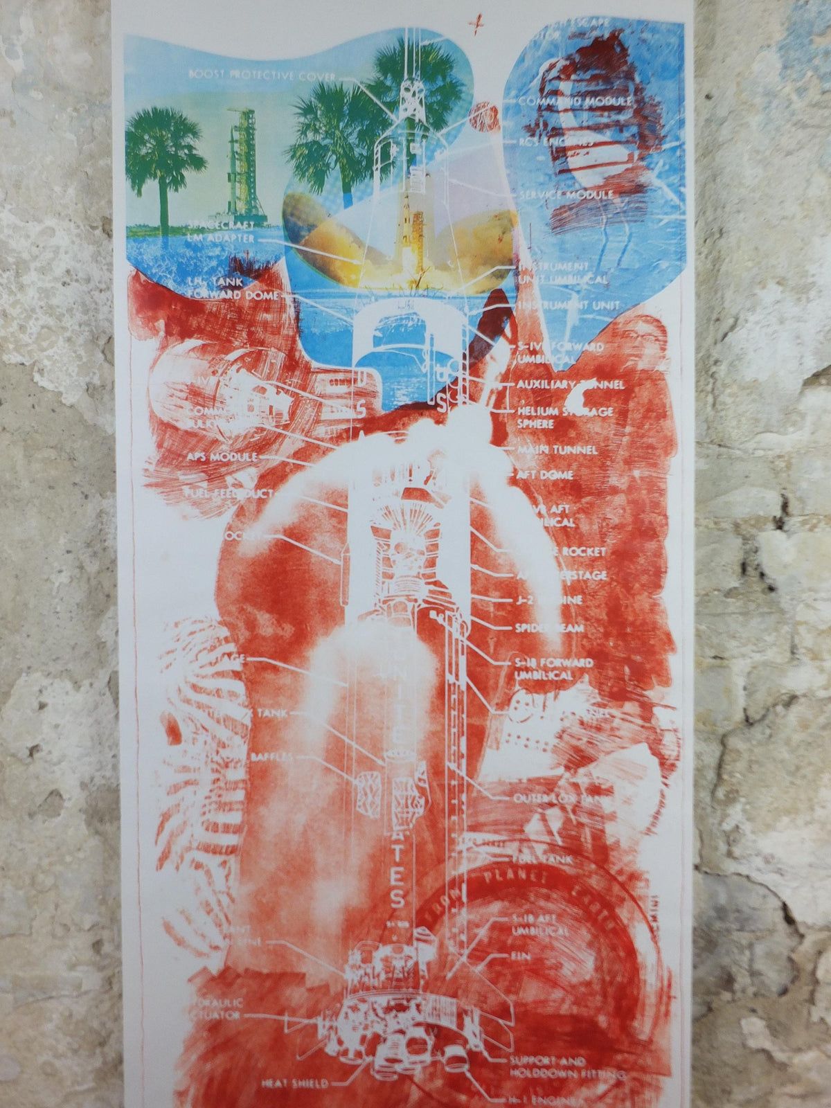 2018 Robert Rauschenberg Poster, Sky Garden 1969, The Moon, Louisiana Museum of Modern Art, pop art, gallery exhibition wall art decor