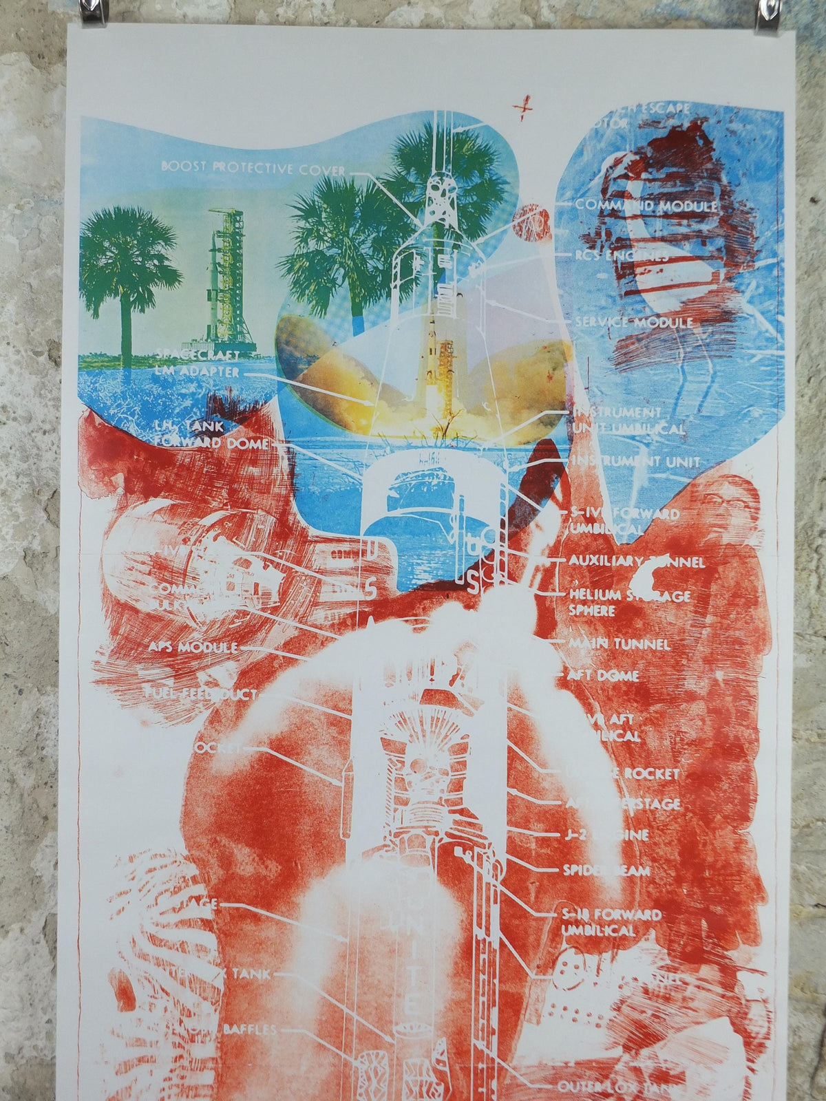 2018 Robert Rauschenberg Poster, Sky Garden 1969, The Moon, Louisiana Museum of Modern Art, pop art, gallery exhibition wall art decor