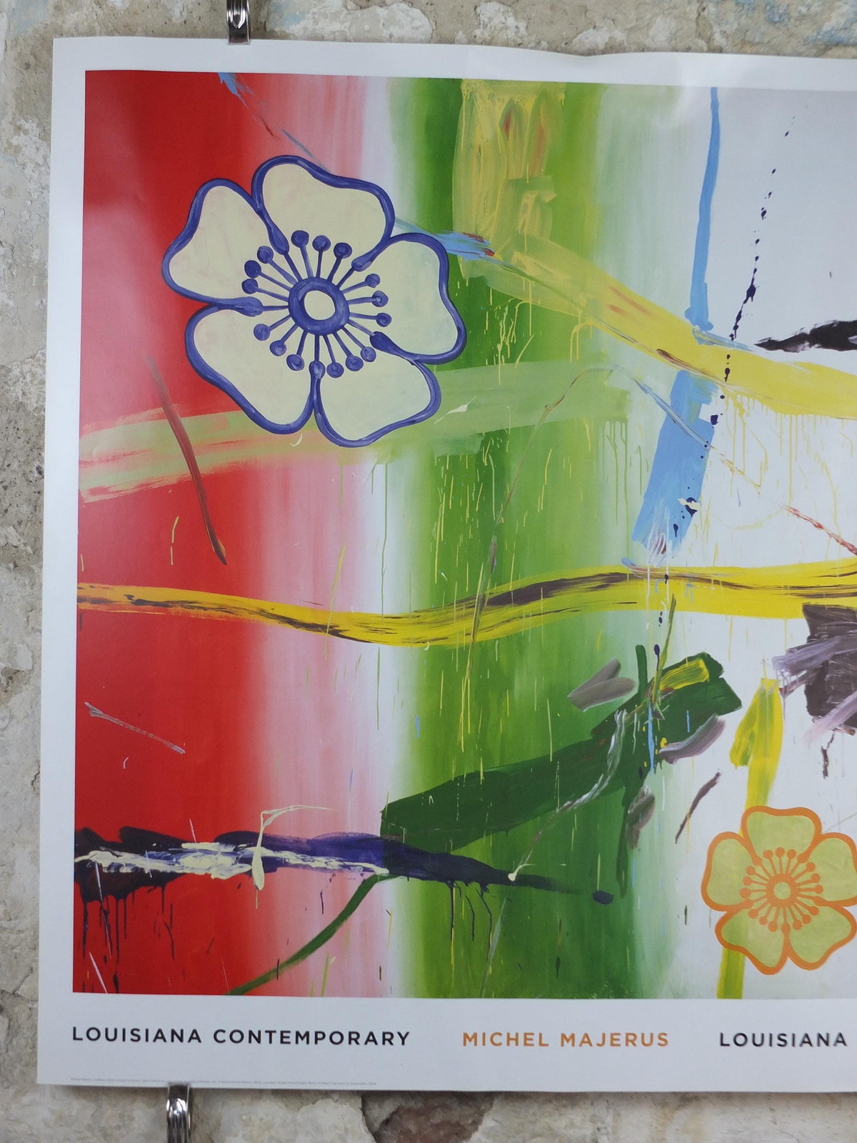 2000 Michel Majerus Poster, Untitled, Louisiana Museum of Modern Art, Abstract Expressionism, Pop Art, gallery exhibition wall art decor