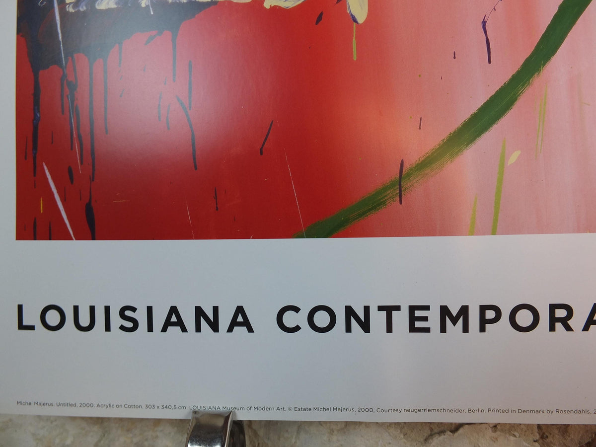 2000 Michel Majerus Poster, Untitled, Louisiana Museum of Modern Art, Abstract Expressionism, Pop Art, gallery exhibition wall art decor