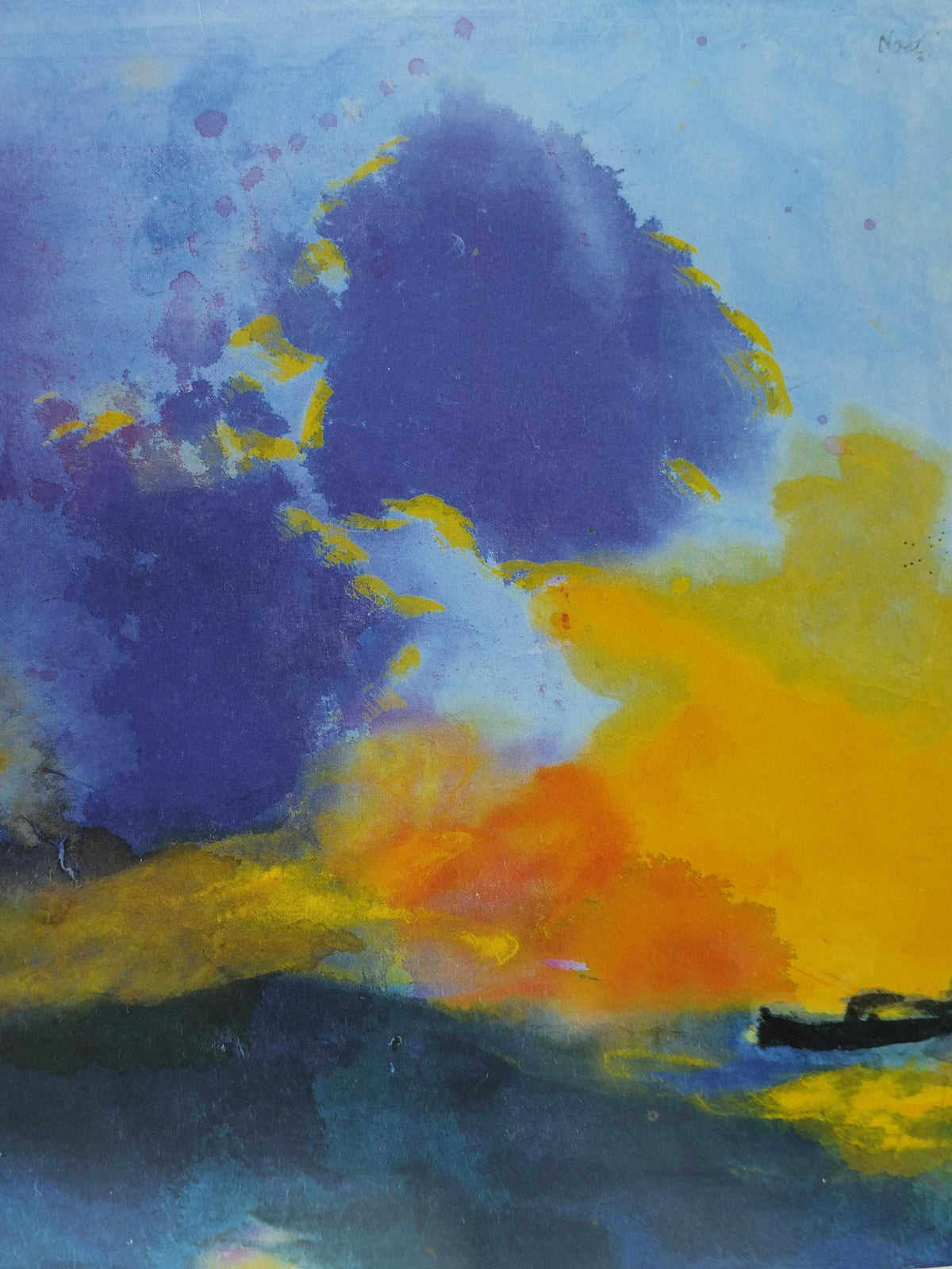 2014 Emil Nolde Poster, Sea with Light Violet Cloud, Berlin Succession, Die Brücke expressionist, Blaue Reiter, gallery wall art decor