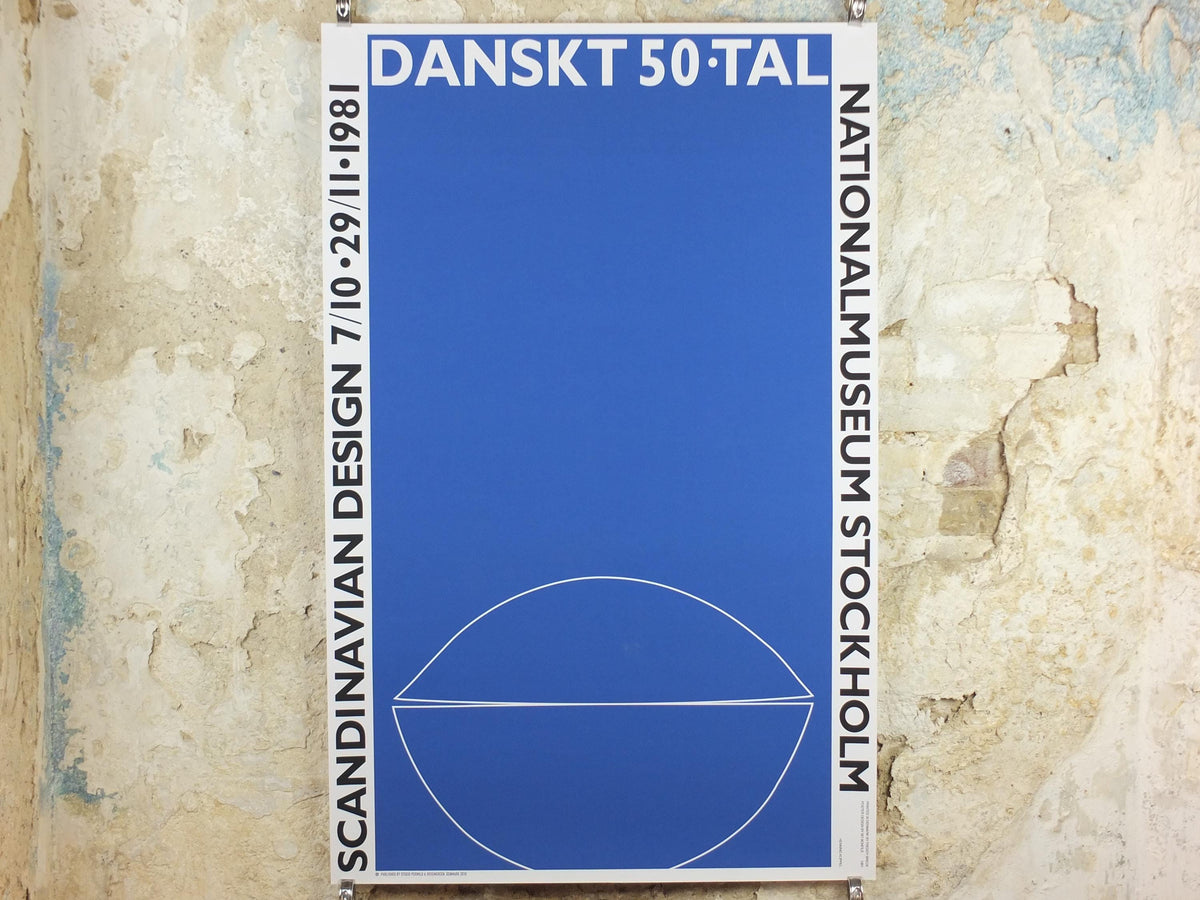 1981 Danish 1950s Design Poster, Henning Koppel, Scandanavian Modernist, Nationalmuseum Stockholm, wall art decor