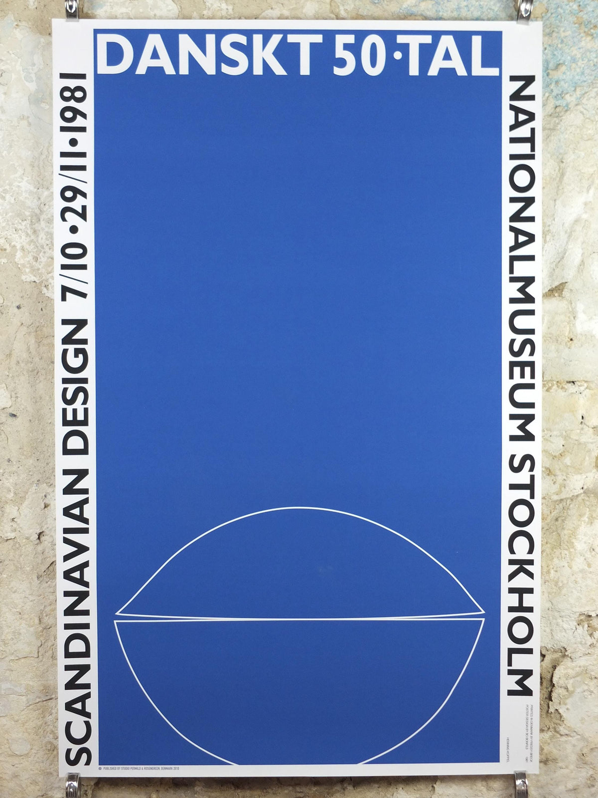 1981 Danish 1950s Design Poster, Henning Koppel, Scandanavian Modernist, Nationalmuseum Stockholm, wall art decor