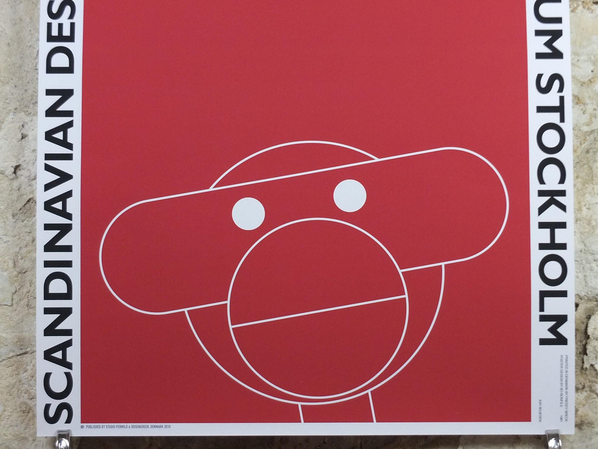 1981 Danish 1950s Design Poster, Kay Bojesen, Scandanavian Modernist, Nationalmuseum Stockholm, wall art decor