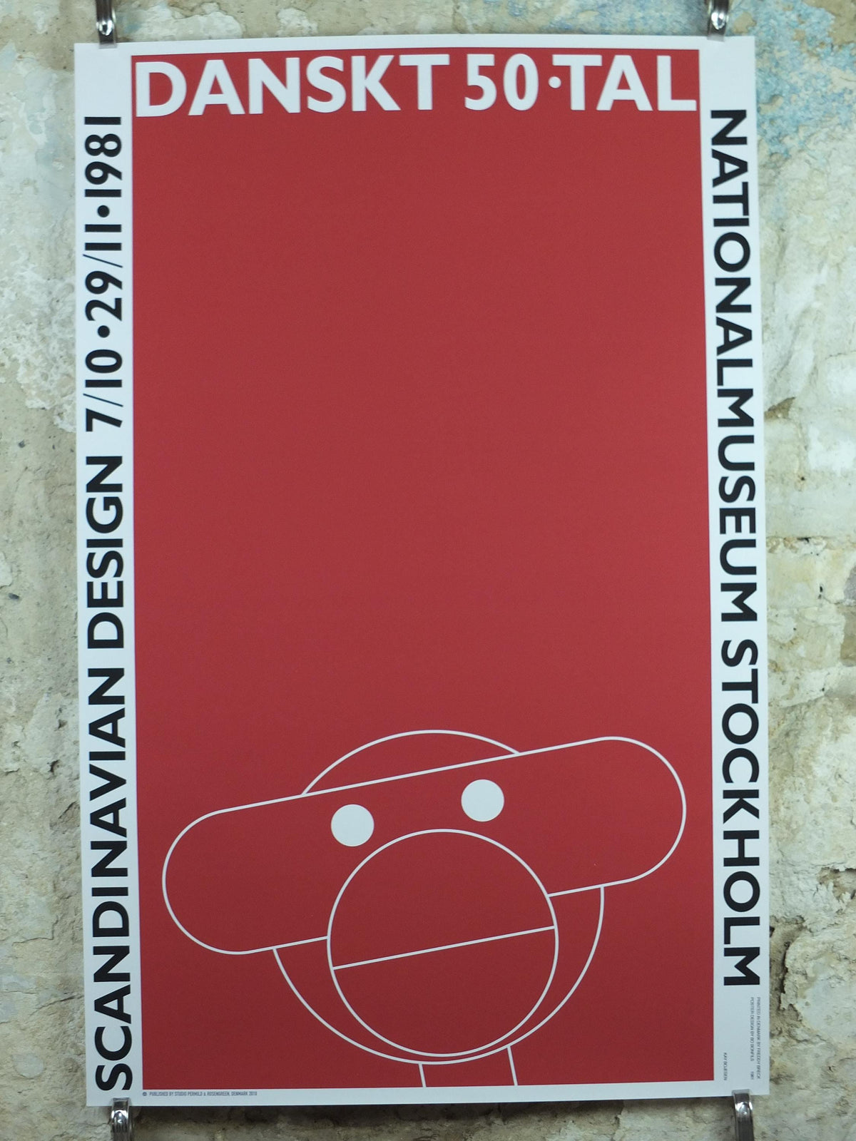1981 Danish 1950s Design Poster, Kay Bojesen, Scandanavian Modernist, Nationalmuseum Stockholm, wall art decor