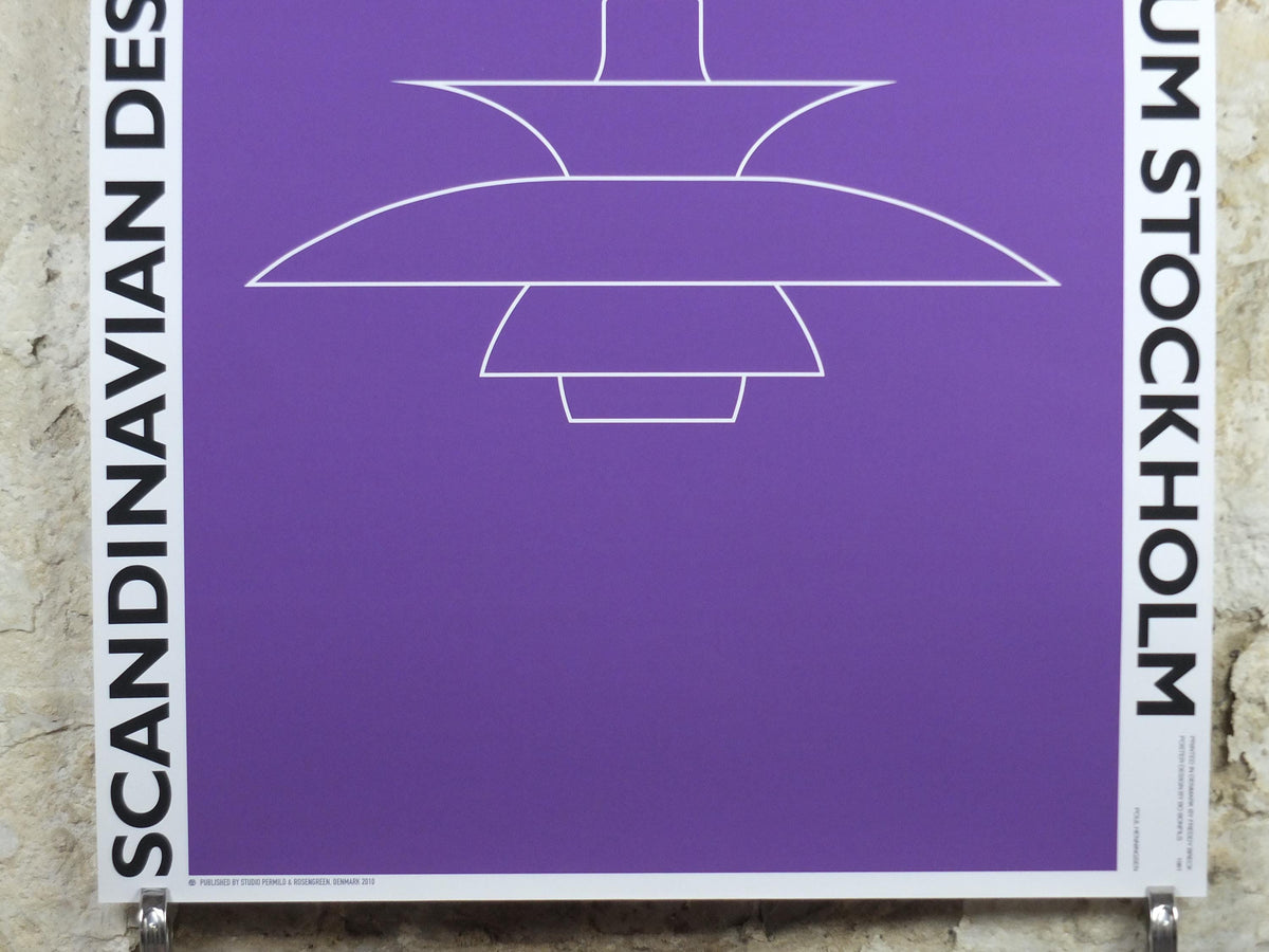 1981 Danish 1950s Design Poster, Paul Henningsen, Scandanavian Modernist, Nationalmuseum Stockholm, wall art decor