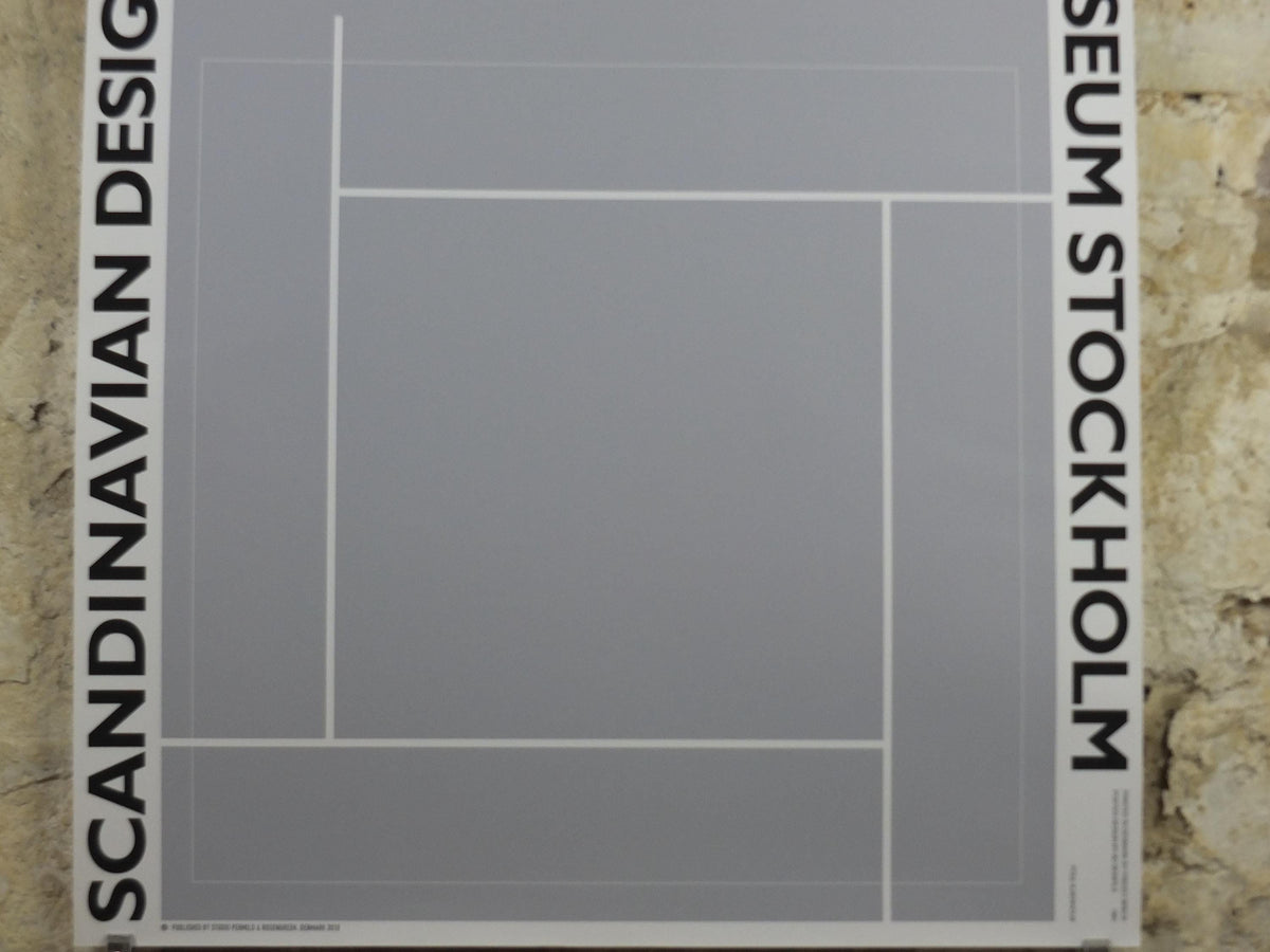 1981 Danish 1950s Design Poster, Poul Kjaerholm, Scandanavian Modernist, Nationalmuseum Stockholm, wall art decor