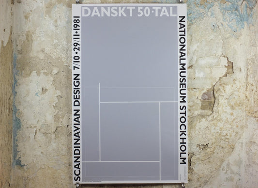 1981 Danish 1950s Design Poster, Poul Kjaerholm, Scandanavian Modernist, Nationalmuseum Stockholm, wall art decor