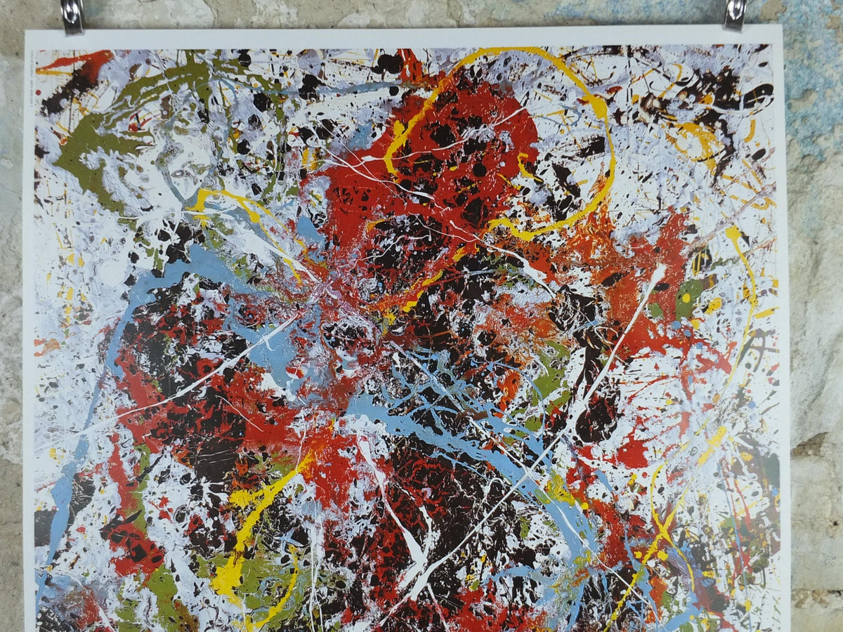 1988 Jackson Pollock Poster, Number 31 1949, #31, drip painting, abstract expressionism, gallery exhibition, wall art decor
