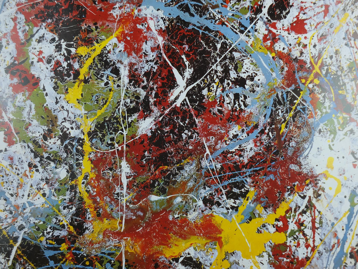 1988 Jackson Pollock Poster, Number 31 1949, #31, drip painting, abstract expressionism, gallery exhibition, wall art decor