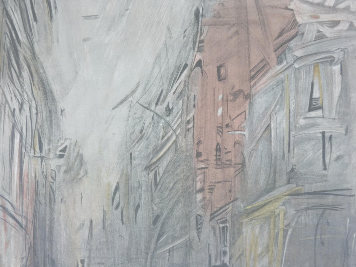 1990 Alberto Giacometti Poster, Rue d'Alesia, Galerie Maeght, Modernism, gallery exhibition, wall art decor