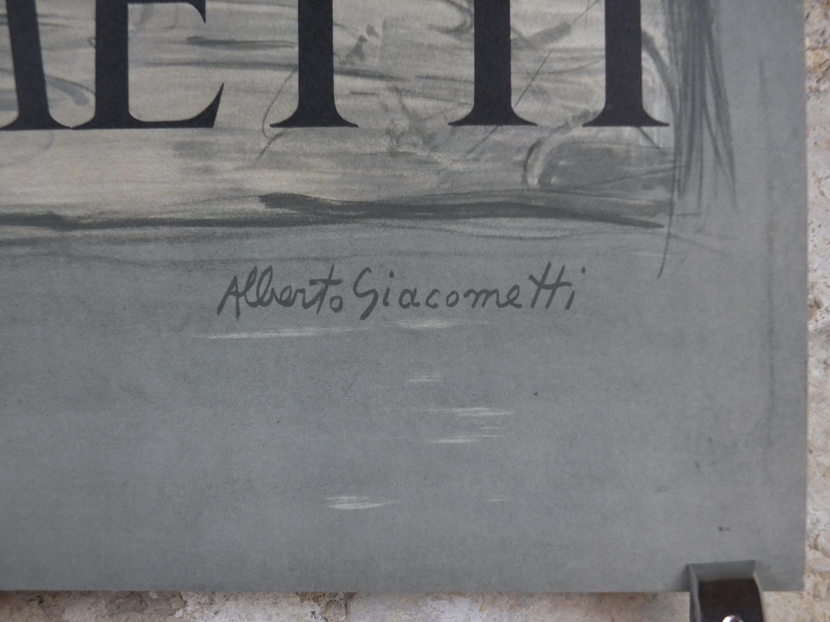 1990 Alberto Giacometti Poster, Rue d'Alesia, Galerie Maeght, Modernism, gallery exhibition, wall art decor