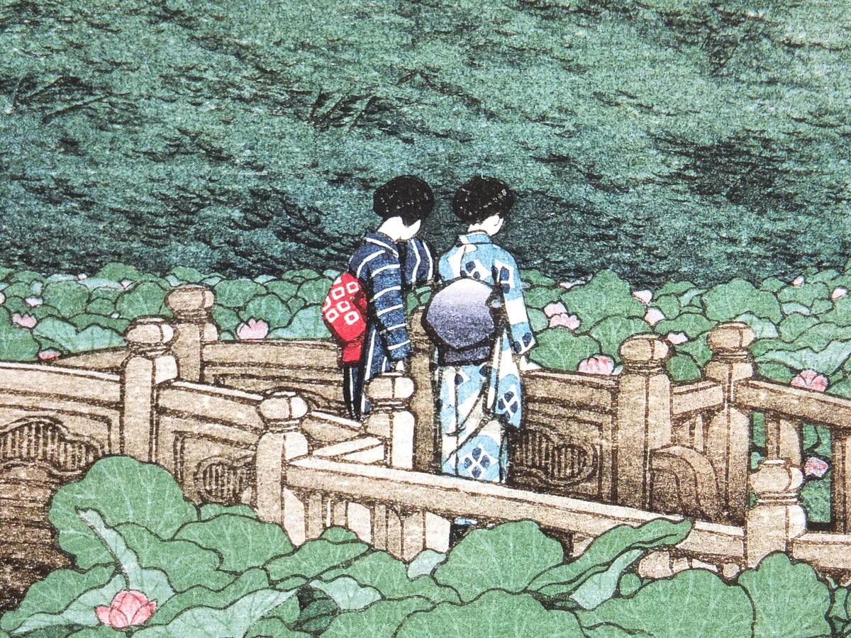 1998 Kawase Hasui Poster, Summer Benton Shrine Shiba 1929, Japanese Prints, Museum of Fine Arts Boston, gallery exhibition, wall art decor