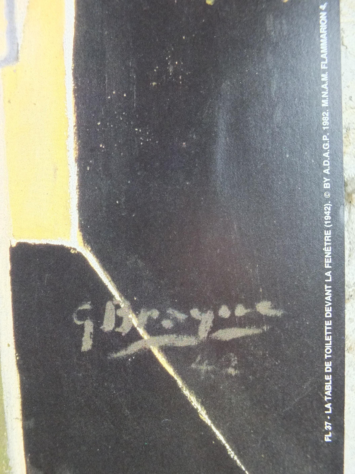 1982 Georges Braque Poster, La toilette devant la fenêtre 1942, The dressing table in front of the window, Cubism, Fauvism, wall art decor