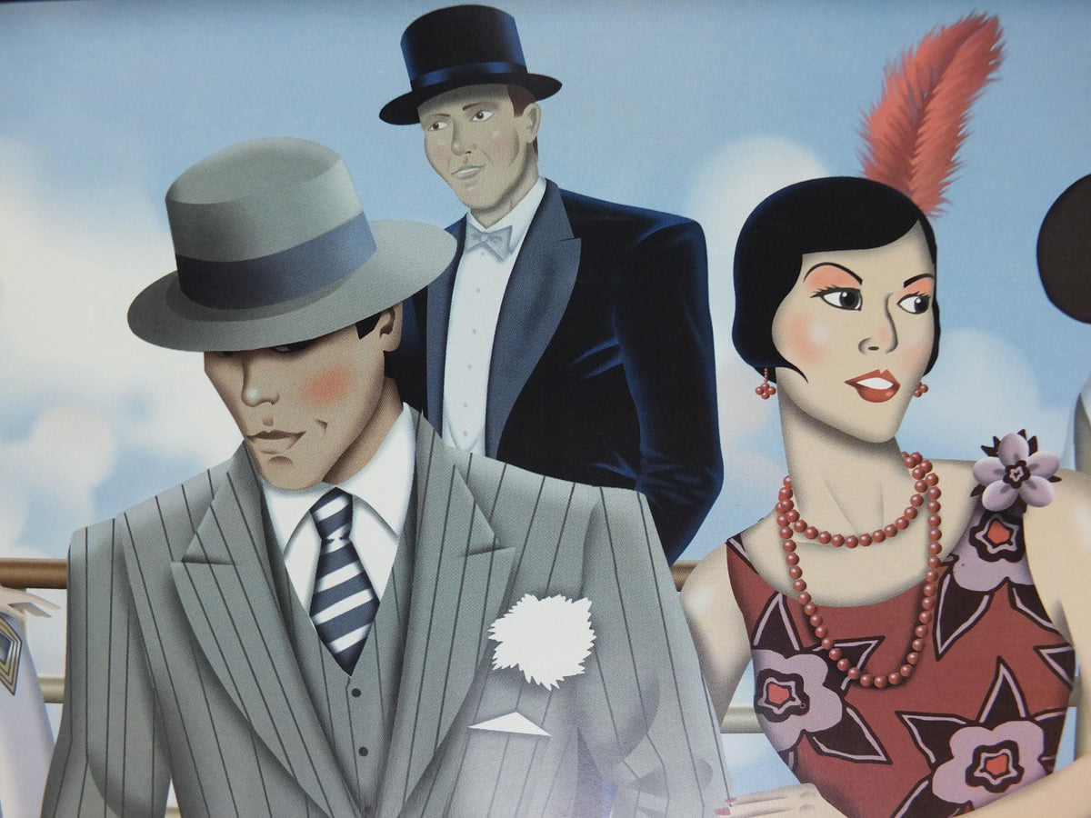 1998 Miami Beach Art Deco Weekend Poster, Ocean Drive, Miami Beach, by Hiram Henriquez, Art Deco Nouveau, wall art decor