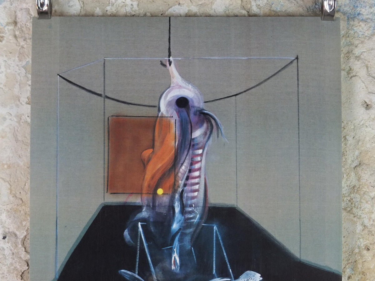 1986 Francis Bacon Poster, Bacon, Le Boeuf 1969, Fondation Maeght, Figurative Realism, gallery exhibition, wall art decor