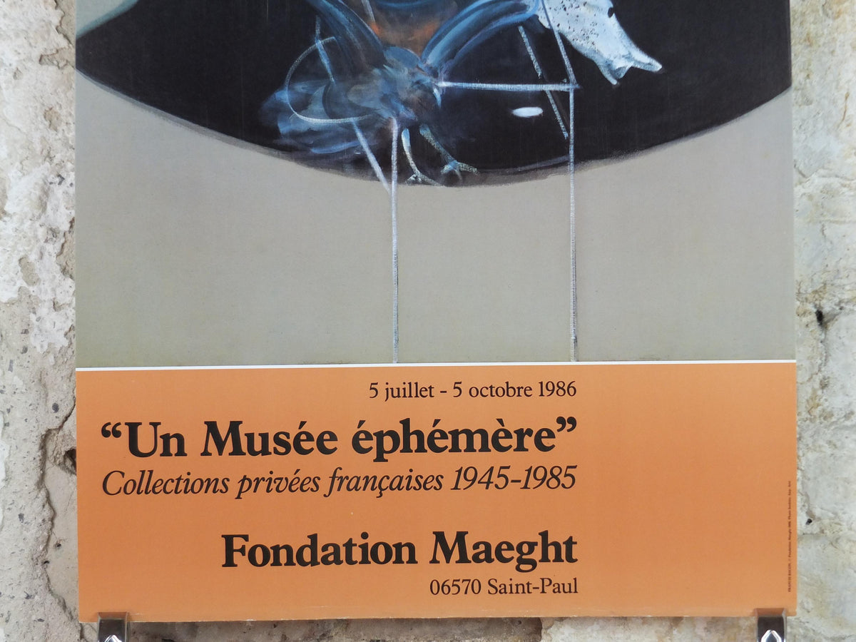 1986 Francis Bacon Poster, Bacon, Le Boeuf 1969, Fondation Maeght, Figurative Realism, gallery exhibition, wall art decor