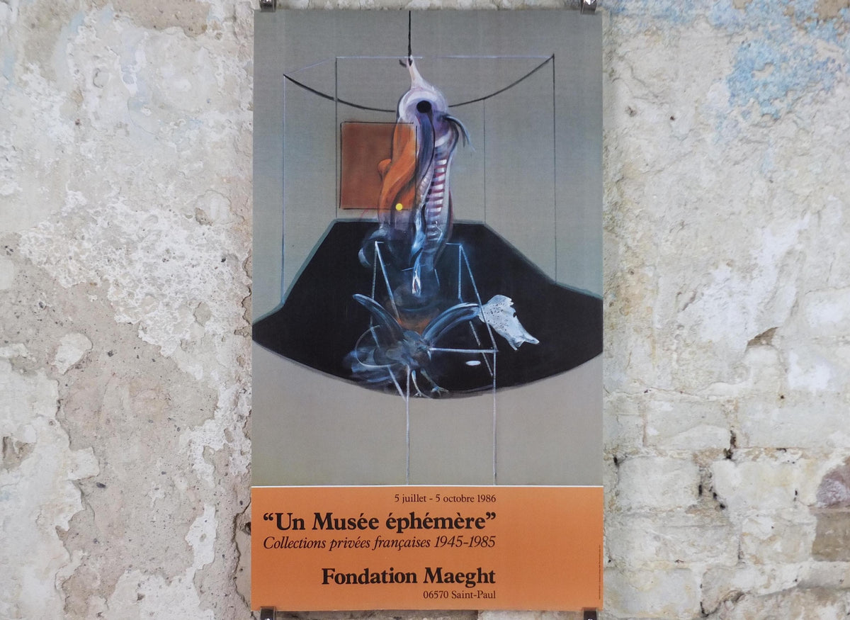 1986 Francis Bacon Poster, Bacon, Le Boeuf 1969, Fondation Maeght, Figurative Realism, gallery exhibition, wall art decor