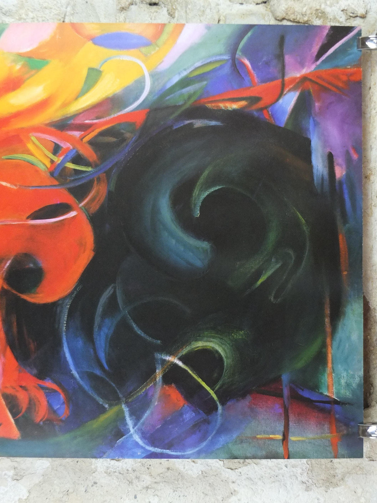 1990s Franz Marc Poster, Fighting Forms 1913, Kämpfende Formen, Der Blaue Reiter, Expressionism exhibition, wall art decor