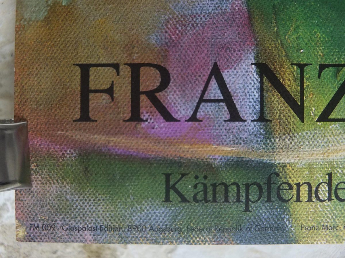 1990s Franz Marc Poster, Fighting Forms 1913, Kämpfende Formen, Der Blaue Reiter, Expressionism exhibition, wall art decor