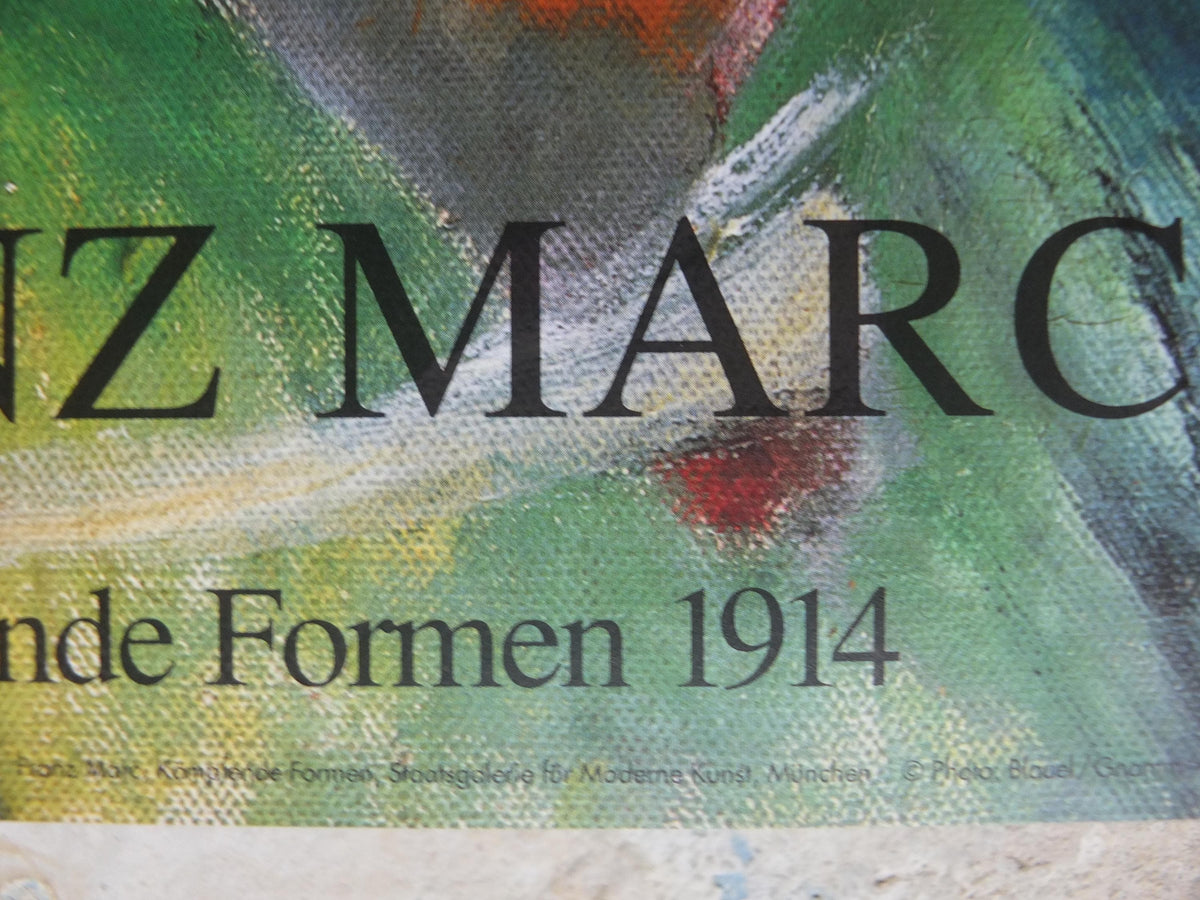 1990s Franz Marc Poster, Fighting Forms 1913, Kämpfende Formen, Der Blaue Reiter, Expressionism exhibition, wall art decor