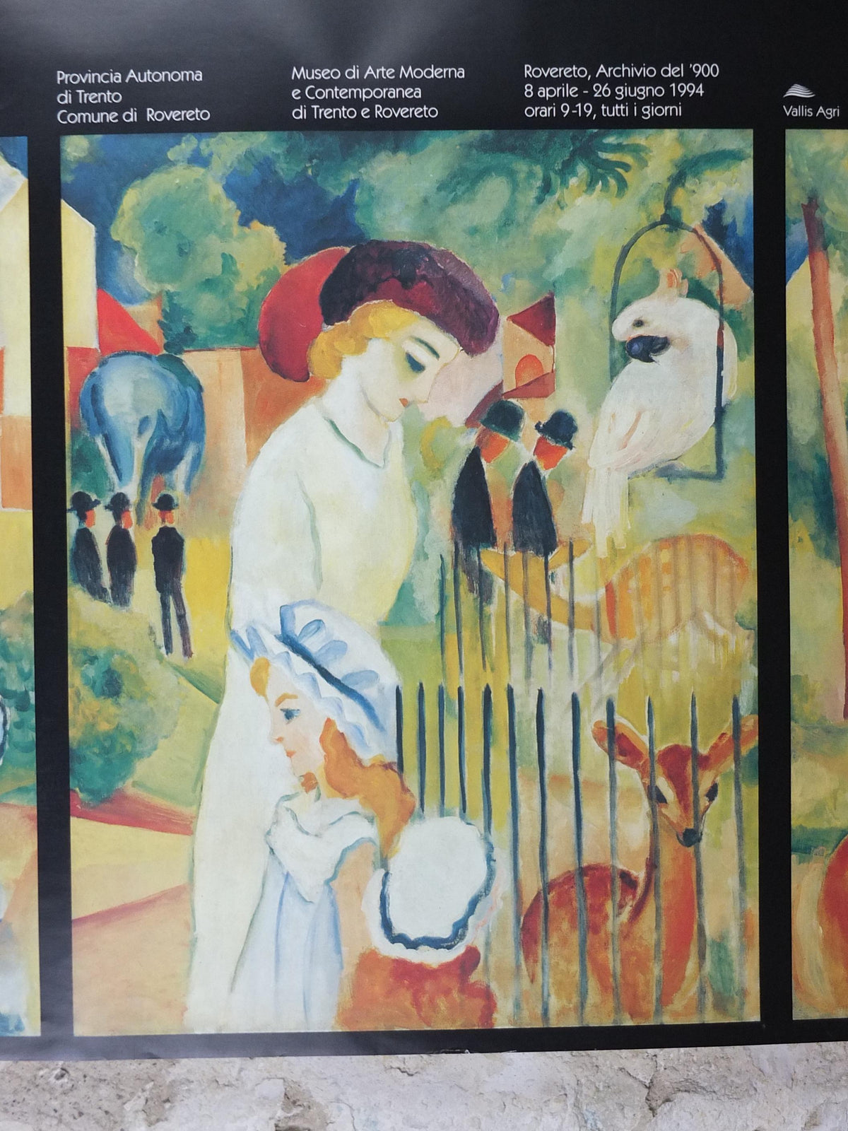 1990s August Macke Poster, Zoological Garden 1912, Grosser Zoologischer Garten, Der Blaue Reiter, Expressionism exhibition, wall art decor