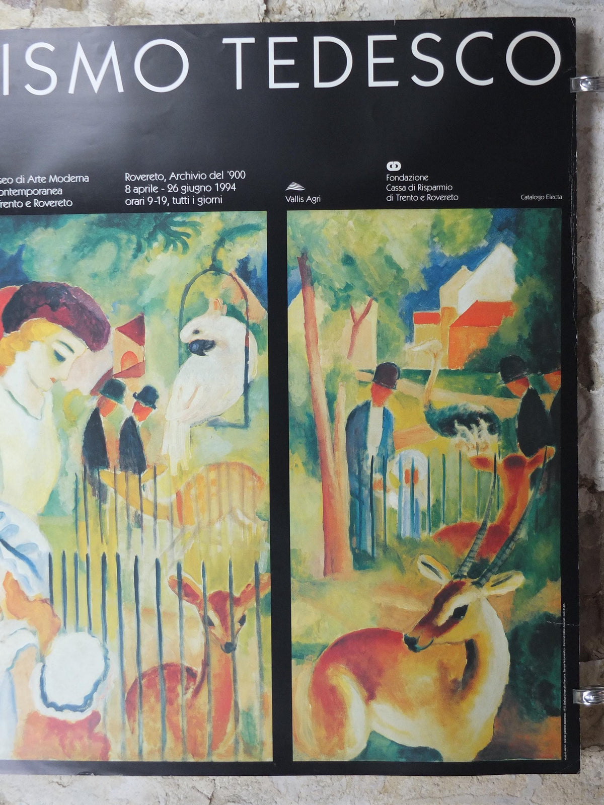 1990s August Macke Poster, Zoological Garden 1912, Grosser Zoologischer Garten, Der Blaue Reiter, Expressionism exhibition, wall art decor