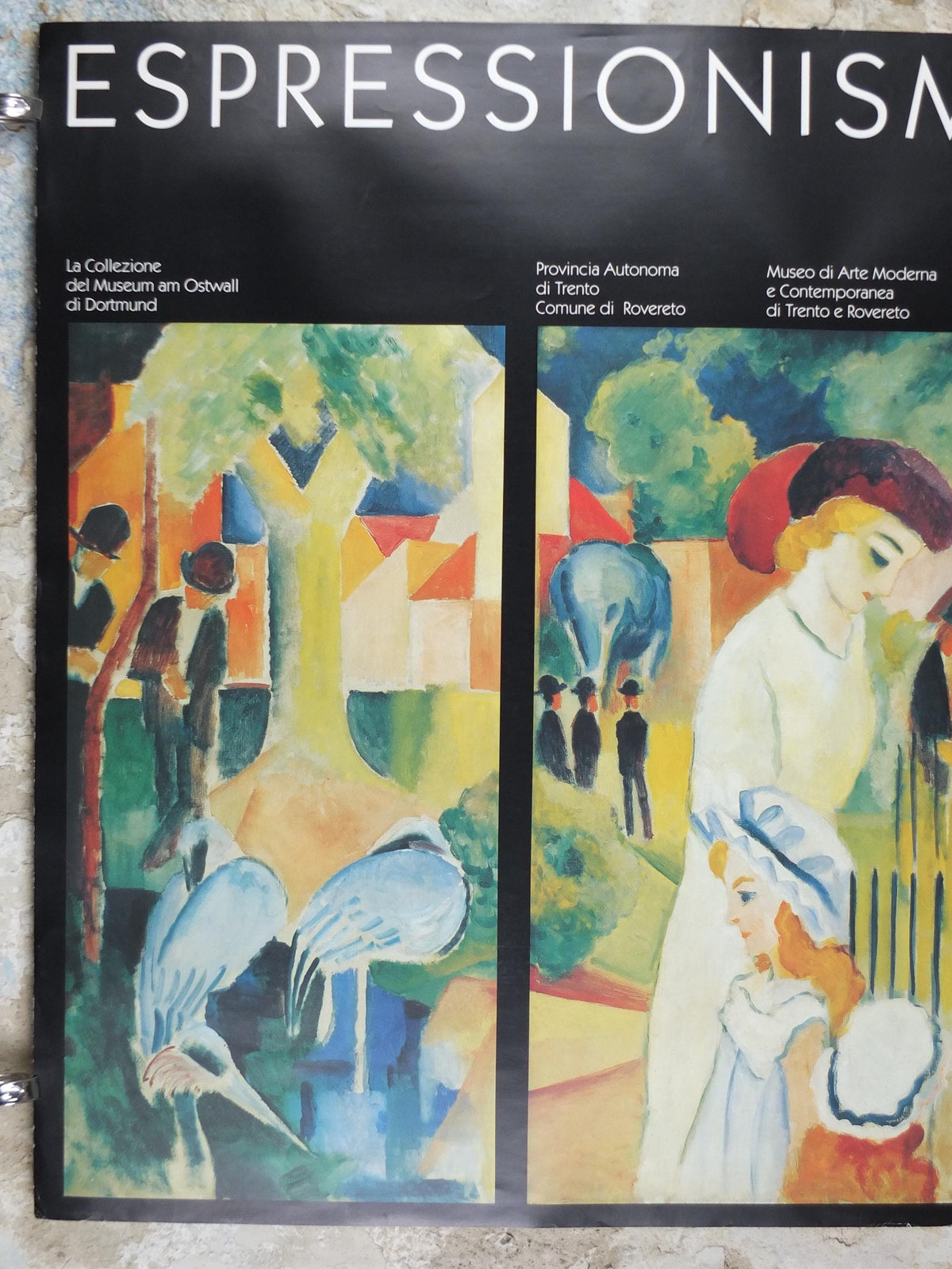 1990s August Macke Poster, Zoological Garden 1912, Grosser Zoologischer Garten, Der Blaue Reiter, Expressionism exhibition, wall art decor