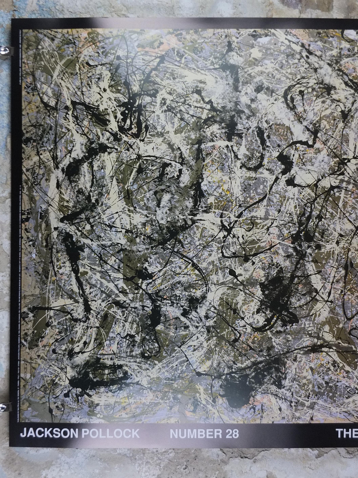 1988 Jackson Pollock Poster, Number 28 1950, #28, Metropolitan Museum of Art, Met abstract expressionism, gallery exhibition, wall art decor
