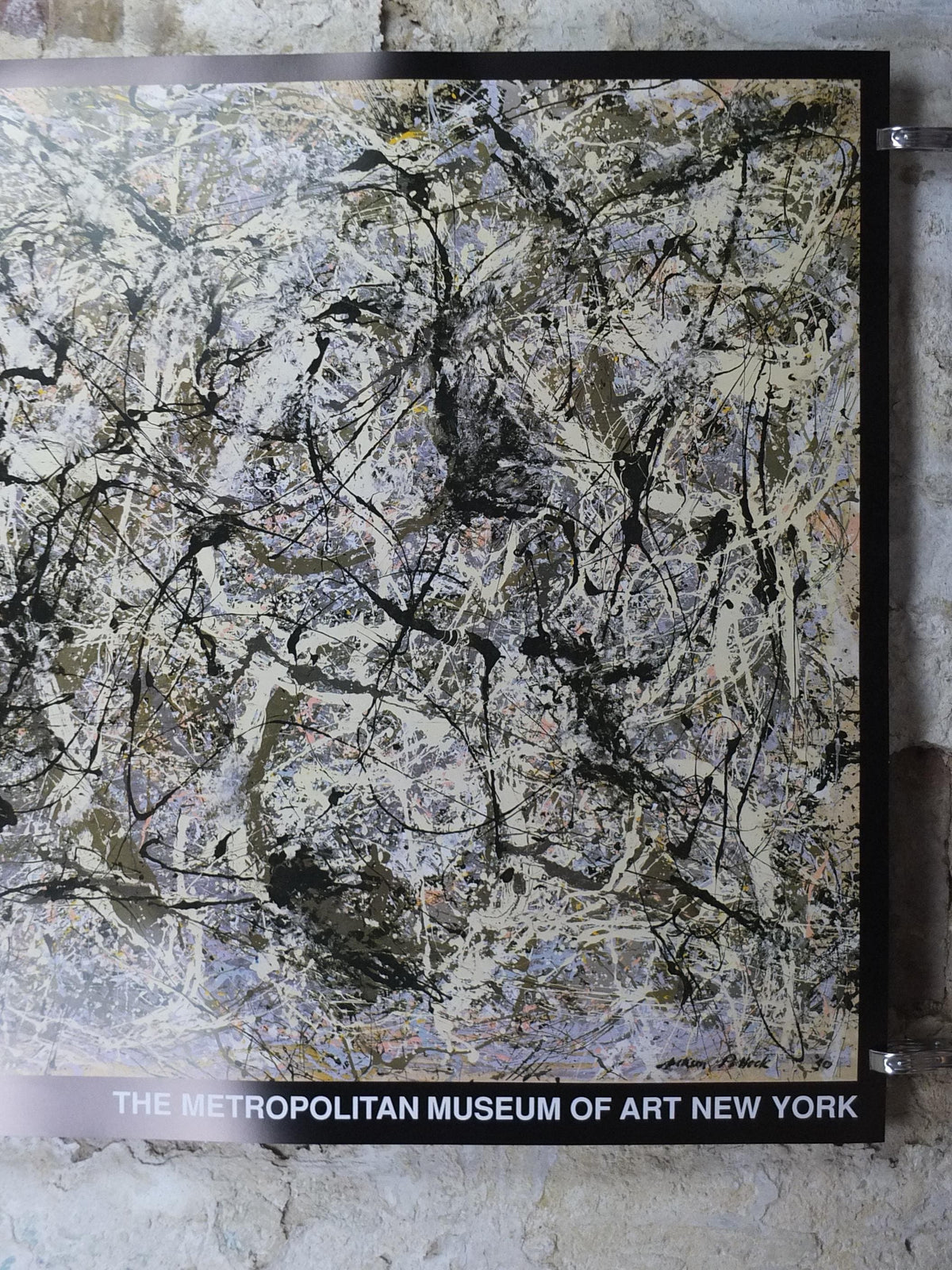 1988 Jackson Pollock Poster, Number 28 1950, #28, Metropolitan Museum of Art, Met abstract expressionism, gallery exhibition, wall art decor