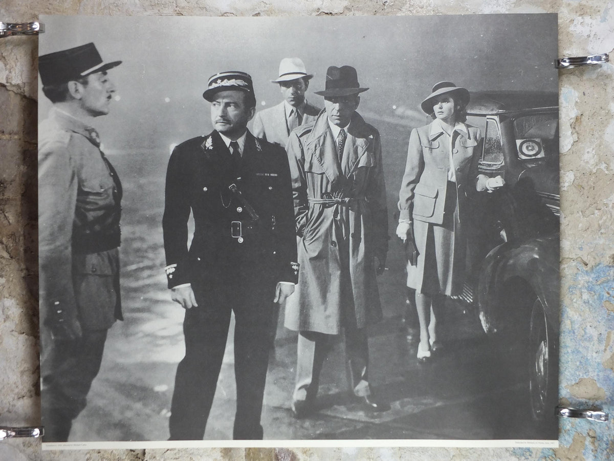 1987 Casablanca Poster, Final scene with Humphrey Bogart, large size, movie, film and cinema memorabila, wall art decor