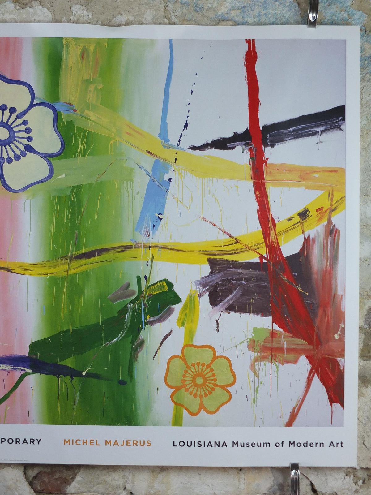 2000 Michel Majerus Poster, Untitled, Louisiana Museum of Modern Art, Abstract Expressionism, Pop Art, gallery exhibition wall art decor