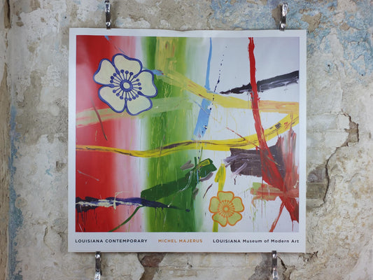 2000 Michel Majerus Poster, Untitled, Louisiana Museum of Modern Art, Abstract Expressionism, Pop Art, gallery exhibition wall art decor