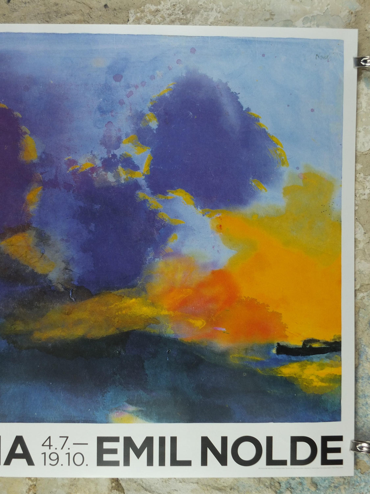 2014 Emil Nolde Poster, Sea with Light Violet Cloud, Berlin Succession, Die Brücke expressionist, Blaue Reiter, gallery wall art decor