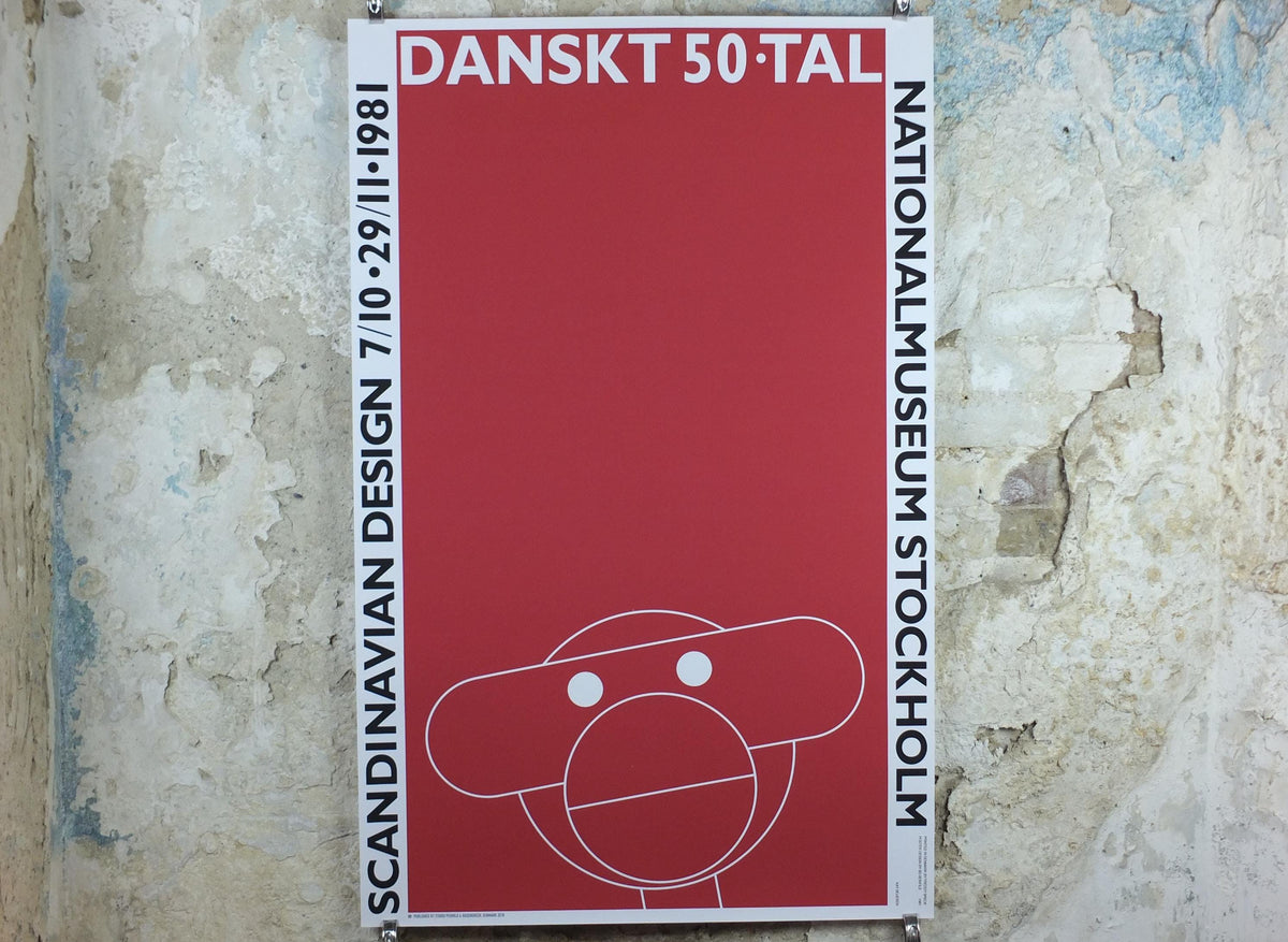 1981 Danish 1950s Design Poster, Kay Bojesen, Scandanavian Modernist, Nationalmuseum Stockholm, wall art decor