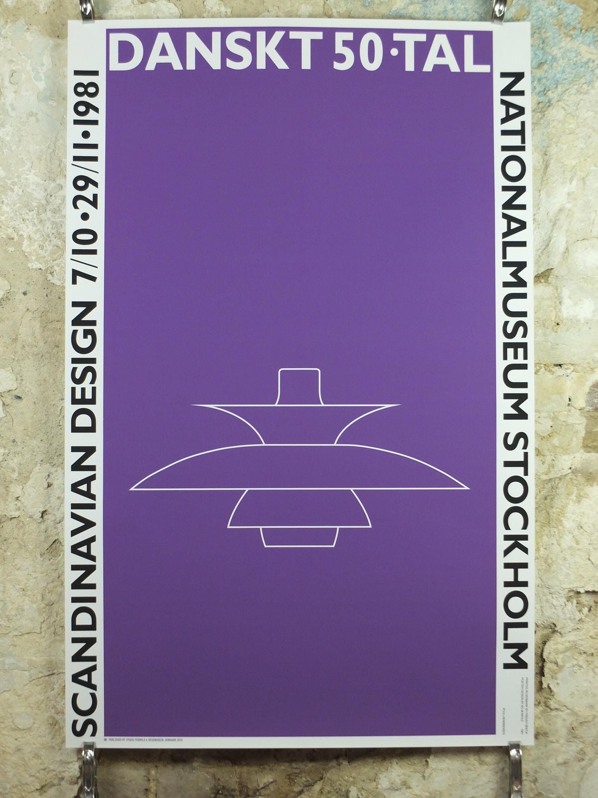 1981 Danish 1950s Design Poster, Paul Henningsen, Scandanavian Modernist, Nationalmuseum Stockholm, wall art decor, PH5 lamp PH 5