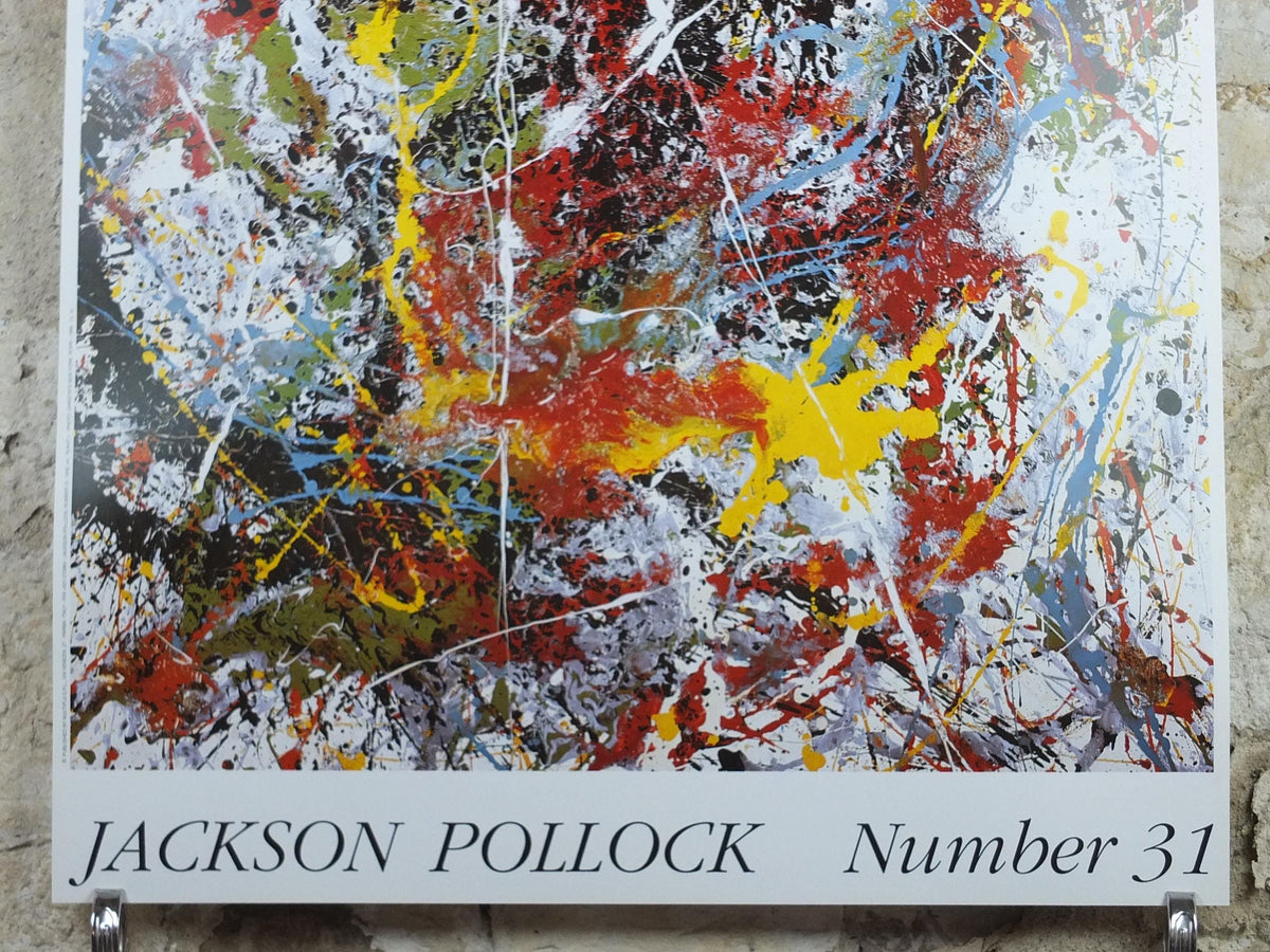 1988 Jackson Pollock Poster, Number 31 1949, #31, drip painting, abstract expressionism, gallery exhibition, wall art decor