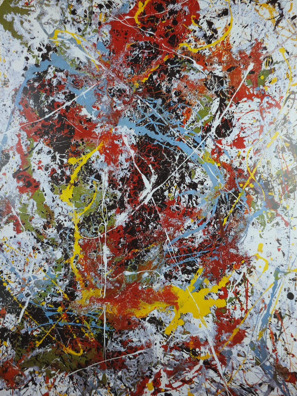 1988 Jackson Pollock Poster, Number 31 1949, #31, drip painting, abstract expressionism, gallery exhibition, wall art decor