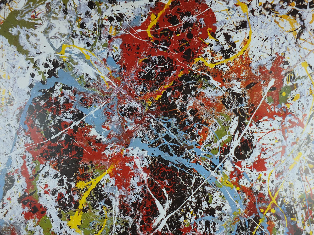 1988 Jackson Pollock Poster, Number 31 1949, #31, drip painting, abstract expressionism, gallery exhibition, wall art decor