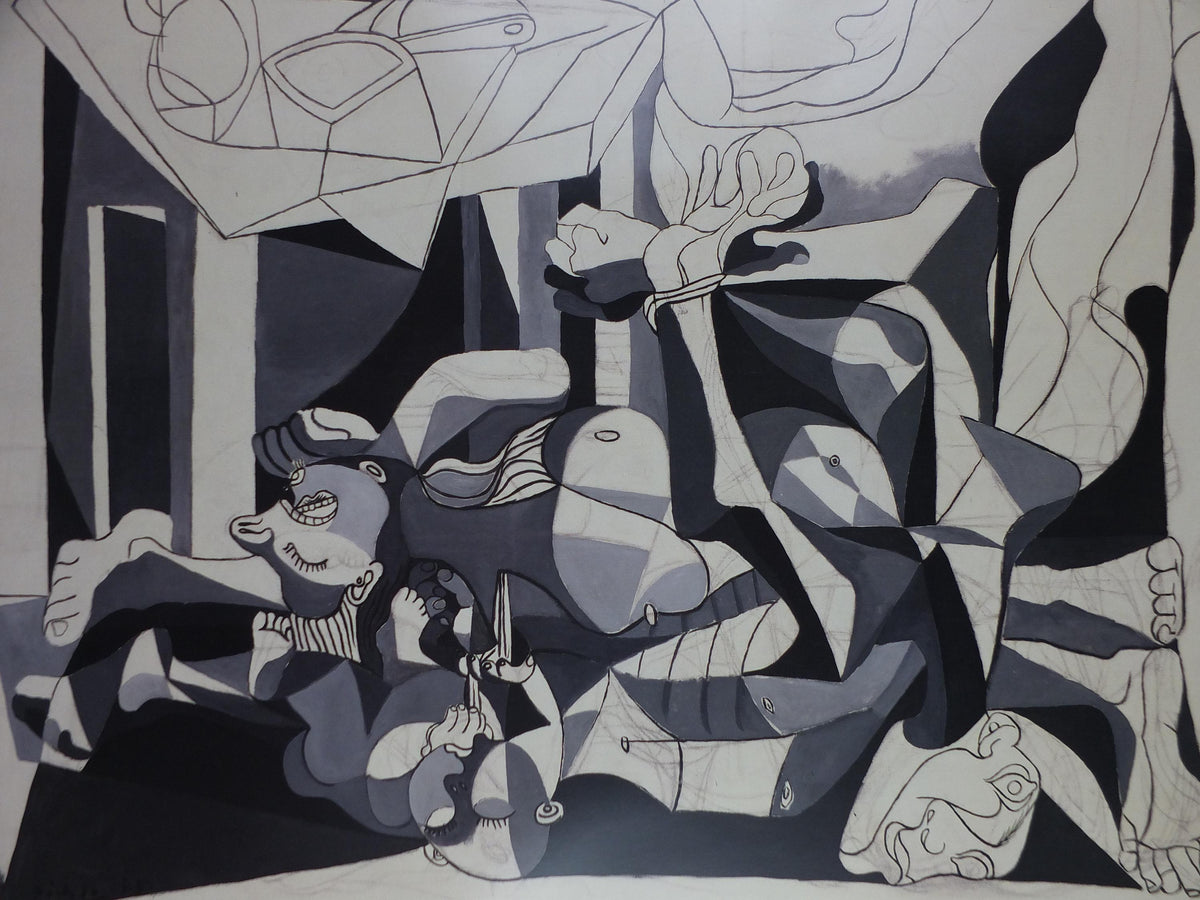 2011 Pablo Picasso Poster, The Charnel House 1944 - 1945, Louisiana Museum of Modern Art, Copenhagen, gallery exhibition, wall art decor