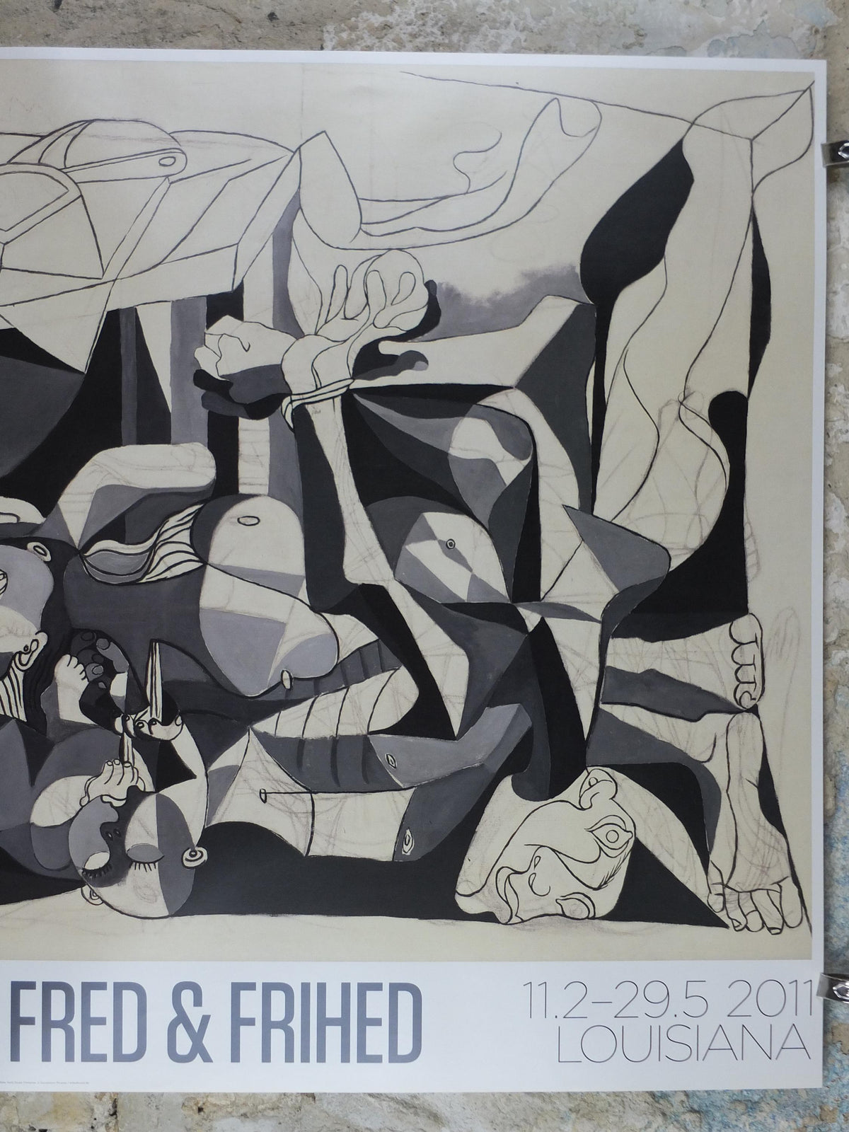 2011 Pablo Picasso Poster, The Charnel House 1944 - 1945, Louisiana Museum of Modern Art, Copenhagen, gallery exhibition, wall art decor