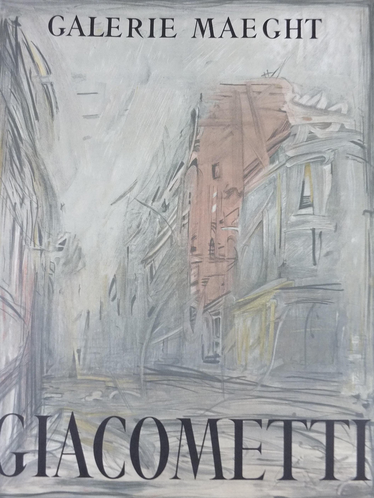 1990 Alberto Giacometti Poster, Rue d'Alesia, Galerie Maeght, Modernism, gallery exhibition, wall art decor