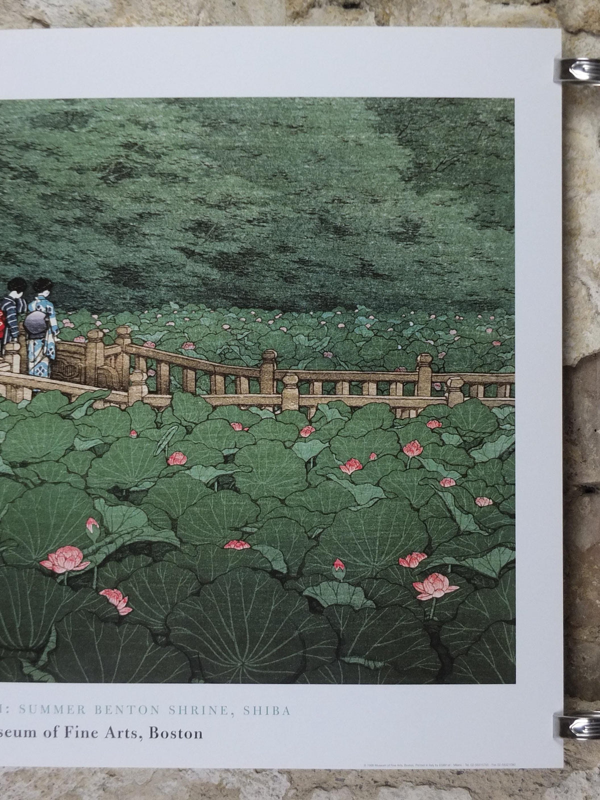 1998 Kawase Hasui Poster, Summer Benton Shrine Shiba 1929, Japanese Prints, Museum of Fine Arts Boston, gallery exhibition, wall art decor