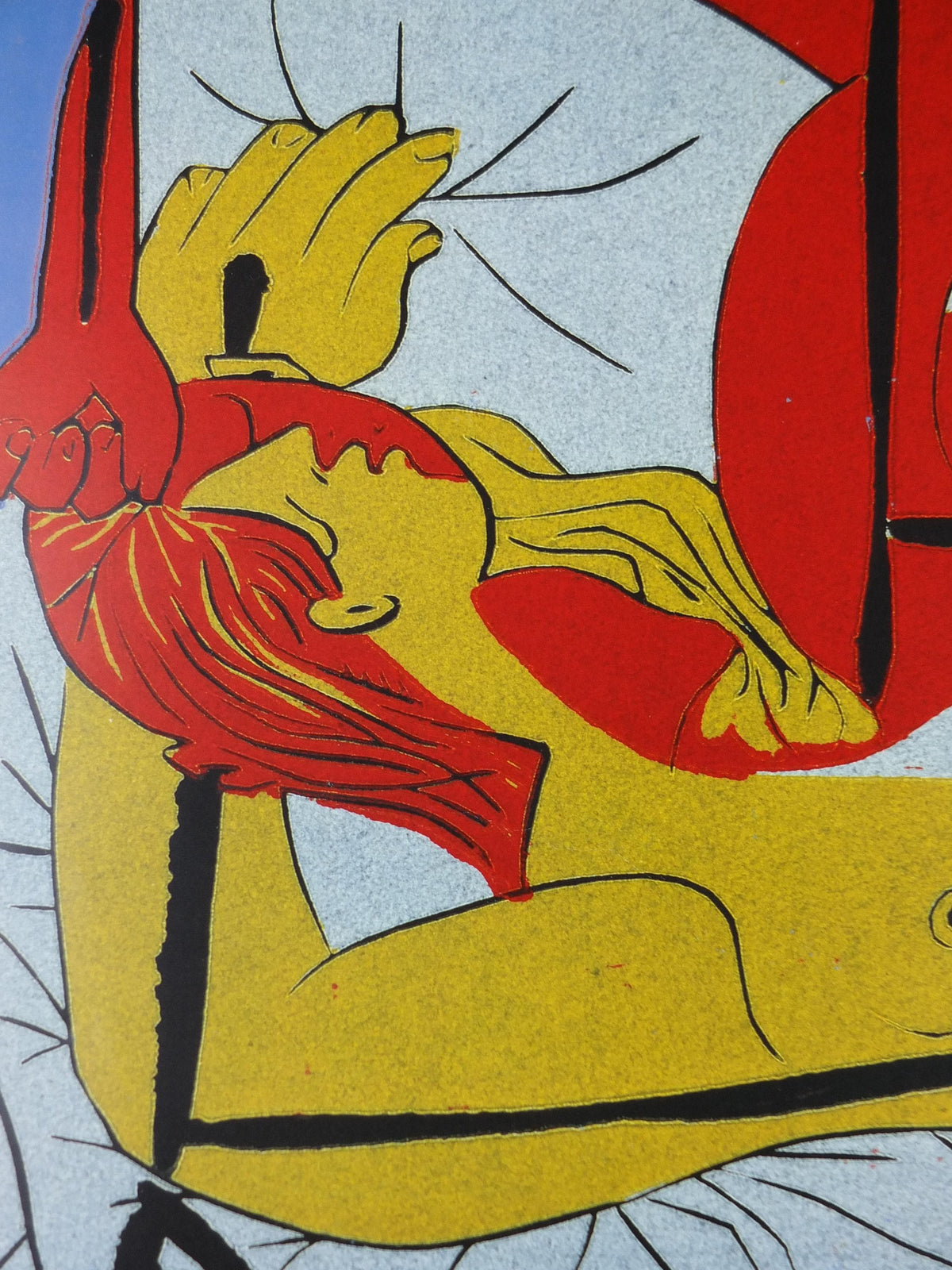1985 Pablo Picasso Poster, Danae, Linoleum cut 1962, The Metropolitan Museum of Art, MET NY, Greek myth, gallery exhibition, wall art decor