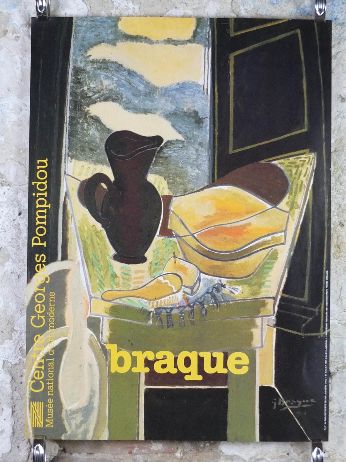 1982 Georges Braque Poster ,La toilette devant la fenêtre 1942, The dressing table in front of the window, Cubism, Fauvism, wall art decor